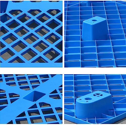 Lightweight Plastic Tray,Moisture Proof Cargo Pallet Cargo Pallet Pallets Mesh Design to Ensure Good Air Circulation Favorable Storage of Goods (Color : Blue, Size : 80x100cm) (Blu