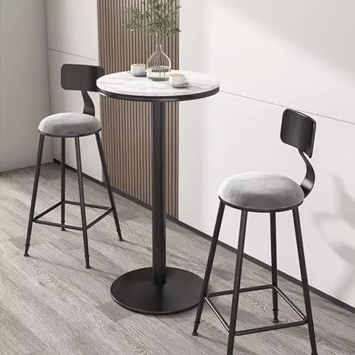 Table de bar ronde extérieure et cuisine, mange-debout bistro compact - 8