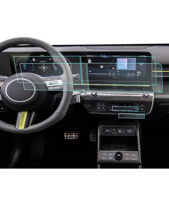For 2025 2026 Hyundai Kona Screen Protector -(6PCS)2024 2025 2026 Kona(SE/SEL/N Line/Limited) Accessories HD Transparent Nano Film 12.3Inch Navigation