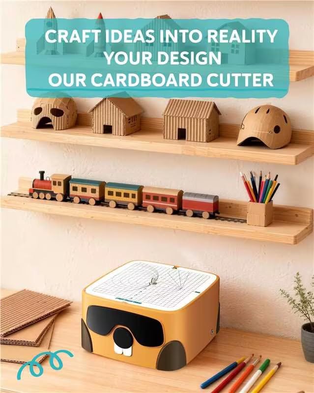 Image of Kid-Safe Electric Cardboard Cutter for Ages 3+ | No Sharp Blades | STEM & STEAM Upcycling Tool | Safe for School Projects, DIY Building & Creative Maker Gifts for Boys & Girls