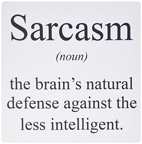 3dRose Sarcasm Noun The Brains Defense Against The Less Intelligent Mouse Pad (mp_173338_1) [���s�A���i]