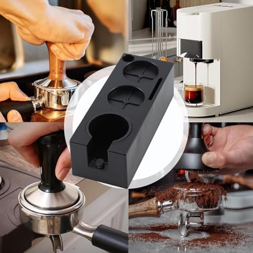 Station de tassage de café pour éviter les glissements sur le comptoir