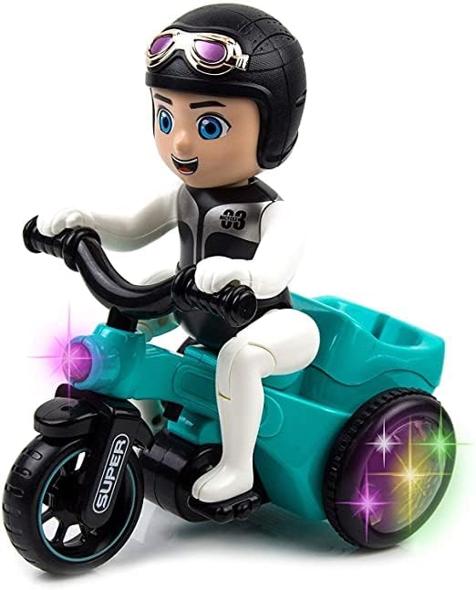 FAMOUS QUALITY Stunt Tricycle Bump and Go Toy with 4D Lights, Dancing Toy, Battery Operated Toy Plastic for Boys Girls - Multi Color (B07XTP5K7Y) Amazon Price History, Amazon Price Tracker