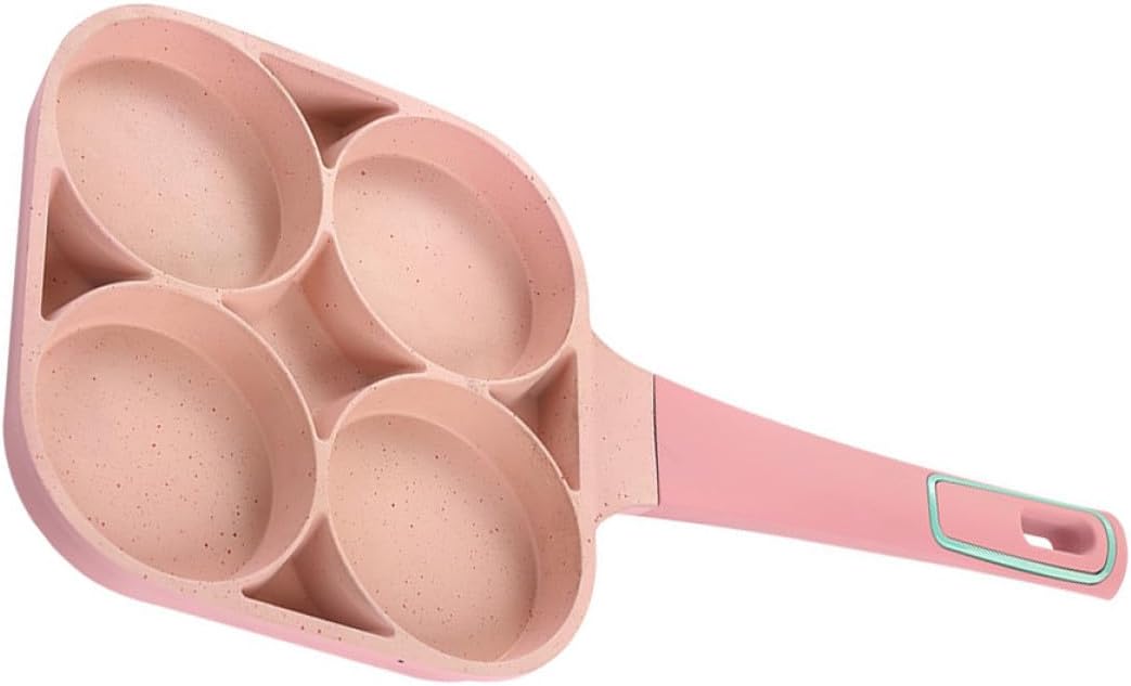 Nonstick Egg Frying Pan with Anti-scald Handle Aluminium Alloy Cooking Pot for Easy Cleaning and Safe Home Use Practical Skillet for Omelettes and Pancakes in Pink