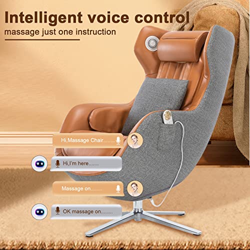 Sgorri Classic Massage Chair With Ottoman, Back Massage Chair With Footrest, Keading & Shiatsu With Hip Heating, Airbags,Bluetooth Speaker In Office,Livingroon,Gym,Caramel #TOP1