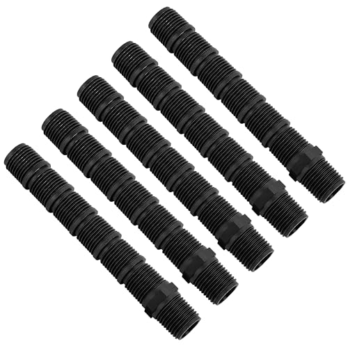 Mizelu 5 Pcs Cut-Off Sprinkler Rise Sprinkler Height Extender Riser Male Pipe Thread Riser Adapter for Outdoor Garden Courtyard Patio Lawn Irrigation Replacement Parts