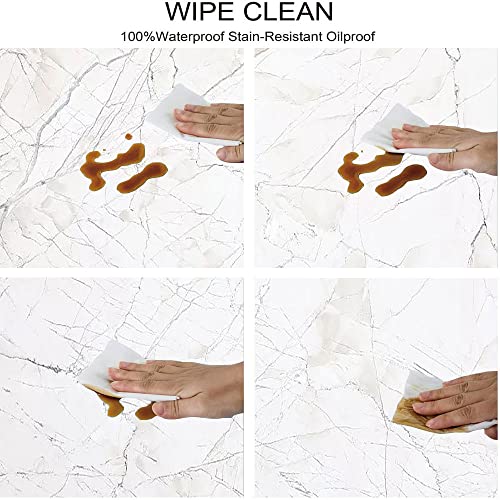 Marble Oval Fitted Tablecloth, Marble Texture Background, For Kitchen Dining, Party, Holiday, Christmas, Buffet, Fits 42" X 60" Table #TOP2