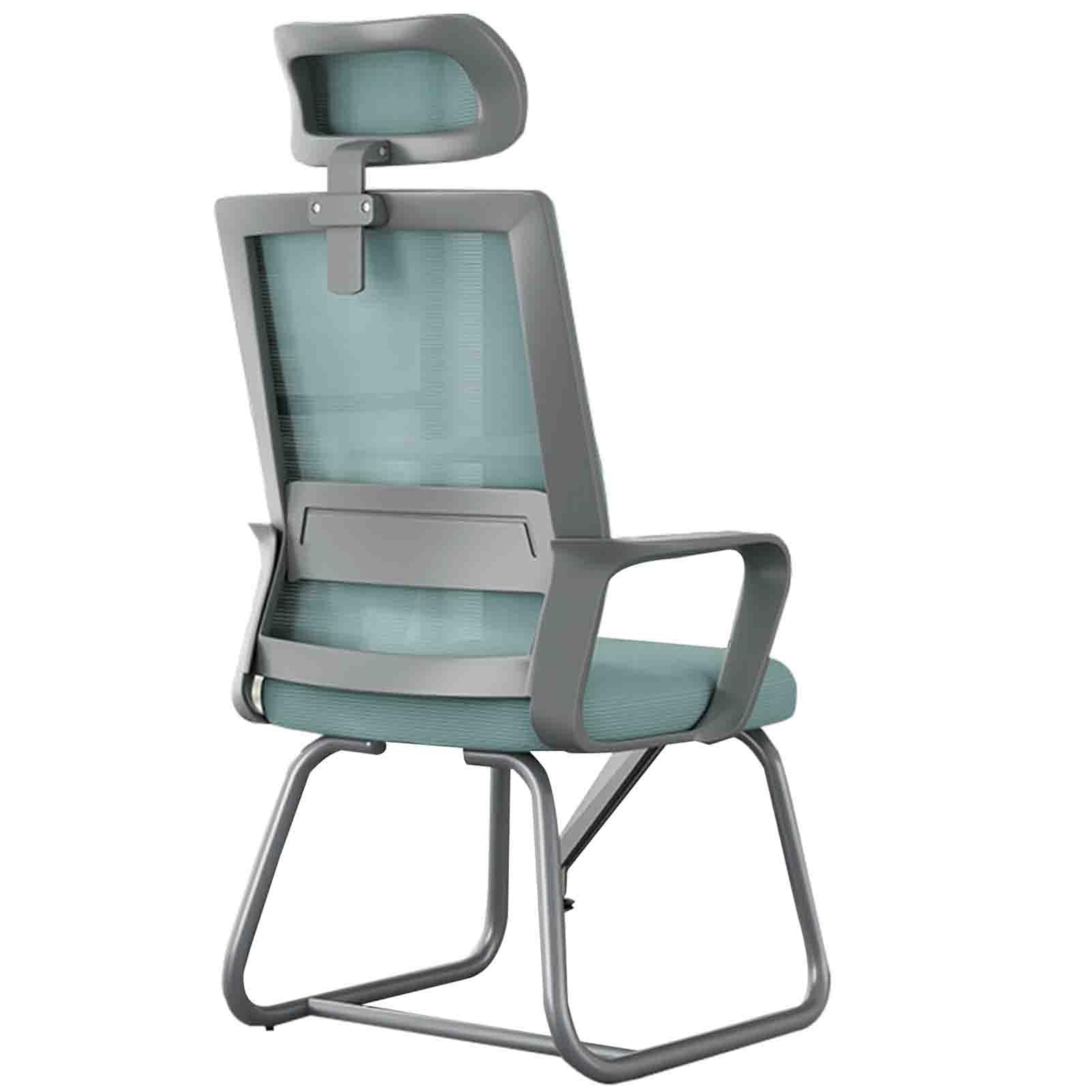 Simple Office Chair Ergonomic Chair Domestic Modern Computer Chair Conference Chair Breathable Mesh Backrest Comfortable Headrest Durable and Long Sitting (Color : Green, Size : 95 * 55 * 48cm)