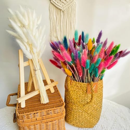 Boho Room Decor 50Pcs 45cm Natural Bunny Rabbit Tail Grass miniatura 6
