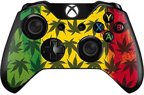 Skinit Decal Gaming Skin Compatible with Xbox One Controller - Originally Designed Marijuana Rasta Pattern Design