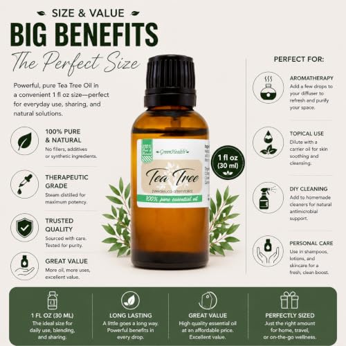 Aceite Esencial 100% Puro de Árbol de Té 1 fl oz miniatura 7