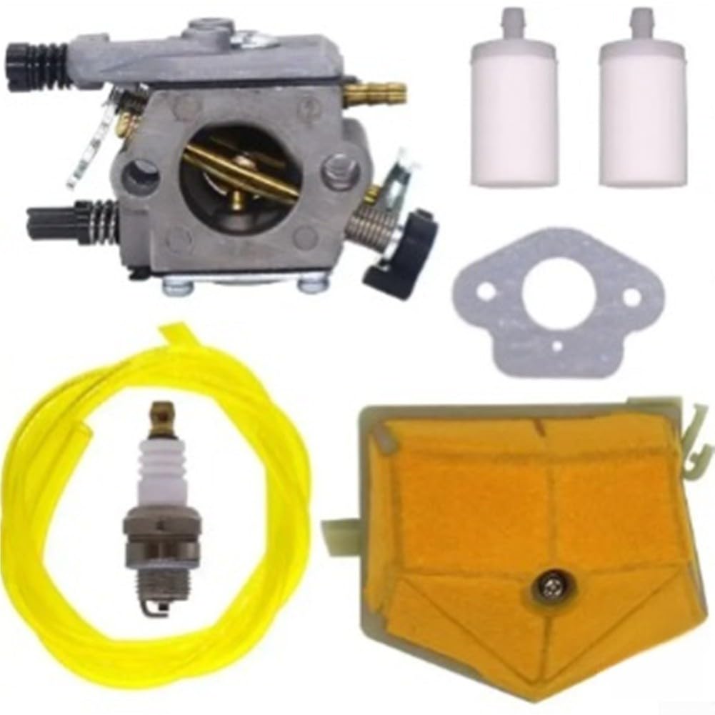Precision Carburetor Kit for Chainsaw Engines Including Gasket Fuel Line Spark Head Fuel Filters Air Filter and Retainer for Extended Usage
