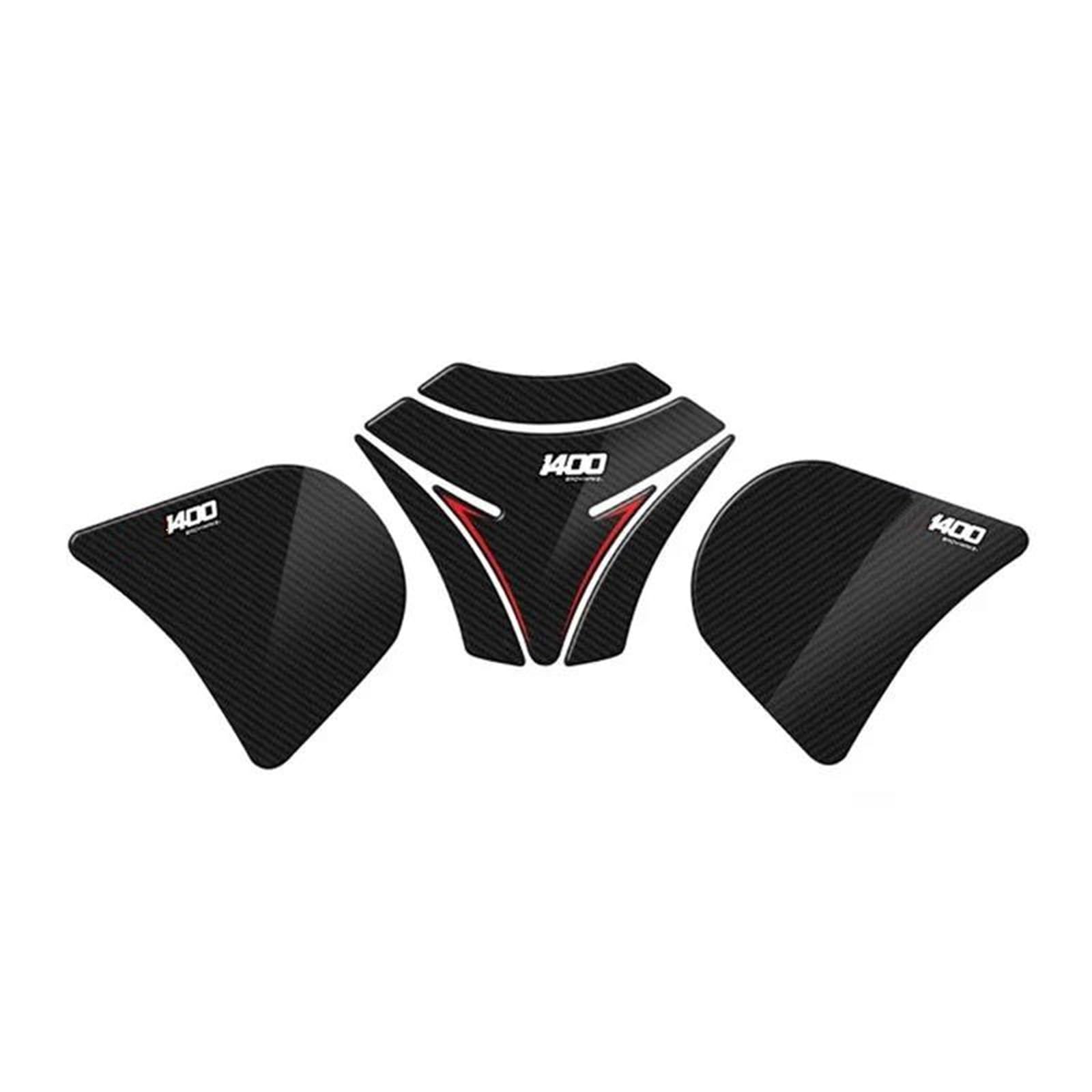 Motorcycle Anti-Slip Fuel Tank Pads Side Knee Grip Decal Protector Sticker Pads for Kawasaki for GTR1400 2007-2015(Style 4)