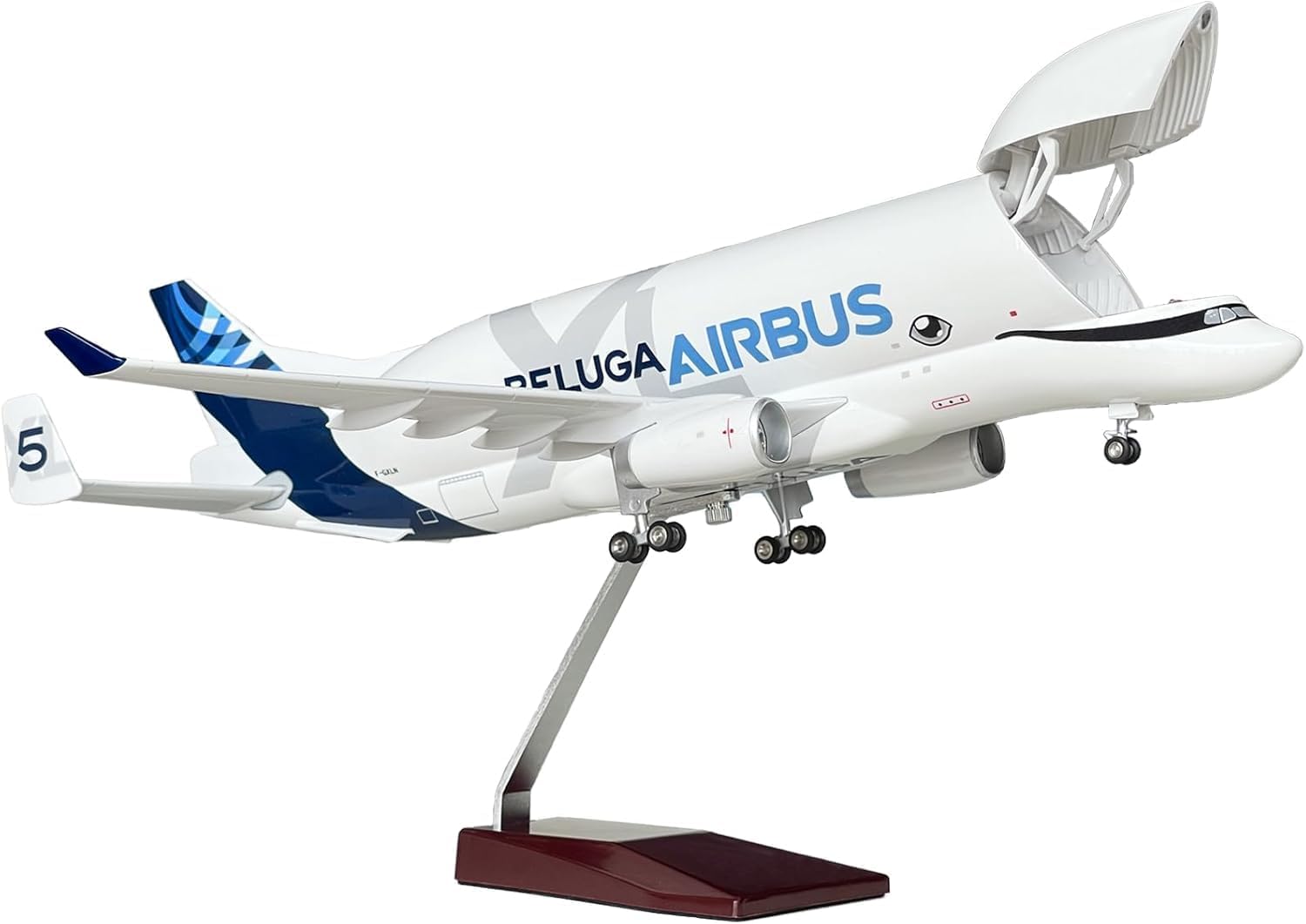 1/150 Scale Model 16.5 Inches A330 Aircraft Kit Metal Diecast Transport Plane Model with an Open Cargo Compartment, Ideal Collection for Adults