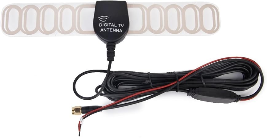 Amazon 12v Sma コネクタ 車のデジタル テレビアンテナ エアリアル アンプ ブースター 5m ケーブル ワンセグ 地デジアンテナ 車 バイク