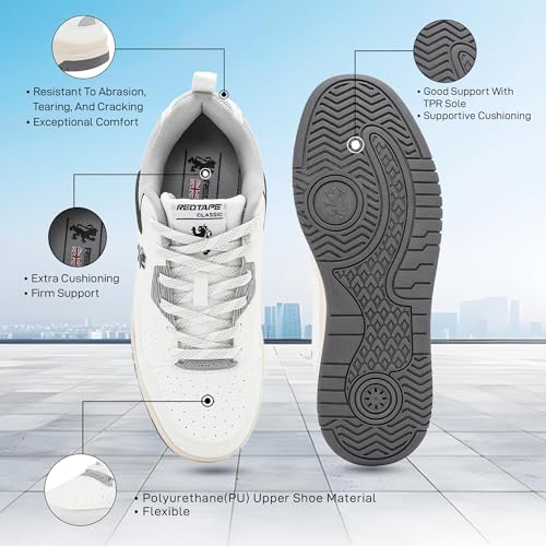 Image of Red Tape Casual Sneaker Shoes for Men | Classic Rounded Toe, Soothing Insole & Impact-Resistant Comfort