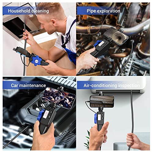 Two-Ways Articulating Borescope, Oiiwak 8.5Mm Endoscope Inspection Camera With Light, 1080P Hd Waterproof Video Scope Snake Camera For Iphone/Android(3.3Ft) #TOP5