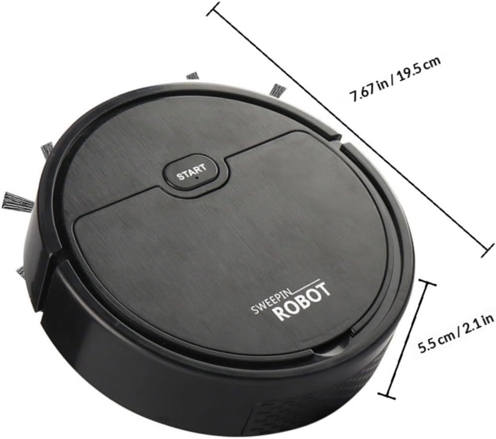 Electric Floor Sweeping Robot Household Dual Function Mopping Slim Design for Tight Spaces Efficient Dust Collection for Hard Floors and Carpets