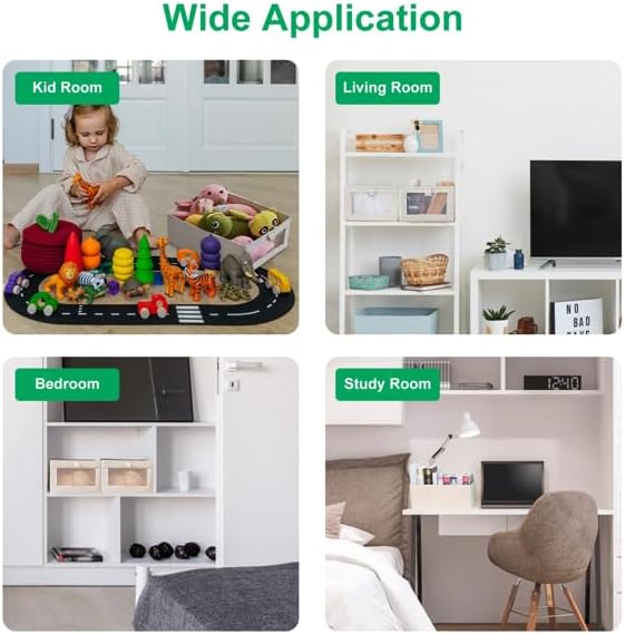 4Pcs Foldable Closet Storage Bins,16.14x10.82x6.49in Closet Storage Baskets with Clear Window, Washable Linen Fabric Storage Baskets for Clothes Organization