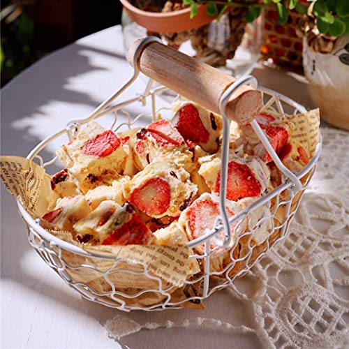 LOVIVER Cesta de Pão de Ferro Durável Cesta de Armazenamento de Metal Antigo Recipiente de Comida, C