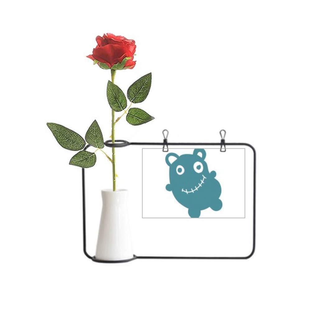 Ours Alien Creature déco avec fleur artificielle oubliez l'entretien des plantes d'intérieur
