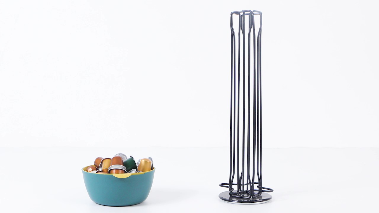 Porta Capsule Caffè Per 40 Pezzi | Girevole A 360°, Acciaio Inox, Per Nespresso