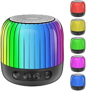 layajia Night Light Bluetooth Speaker, Multicolor Changing Bedside Lamp, LED Table Lamp, Built-in Mic, Support TF Card, MP3 Player, Best Gifts for Girls Boys Teens Women Men Friends Christmas