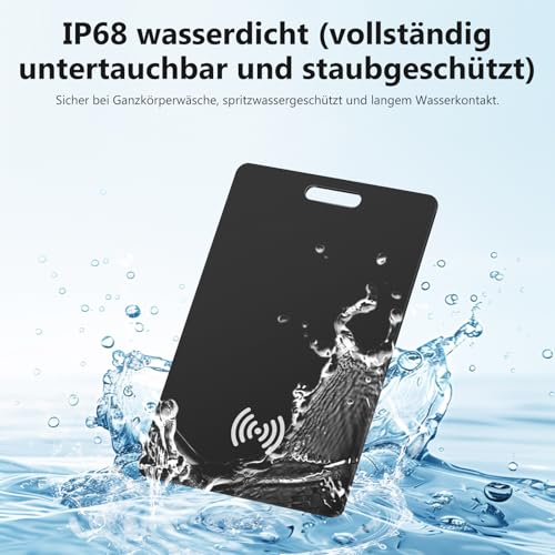 Geldbörsen-Tracker-Karte für Android, Wiederaufladbarer Geldbörsenfinder, Kompatibel mit Google Mein Gerät Finden APP (Nur Android), Bluetooth Tracking Card für Schlüssel, Gepäck, Koffer & Taschen