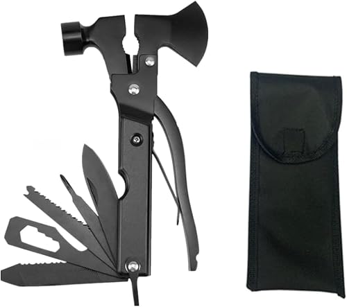 Survival Multi Tool 14 in 1 Mini Hammer With Axe knife Camping Accessories For Men