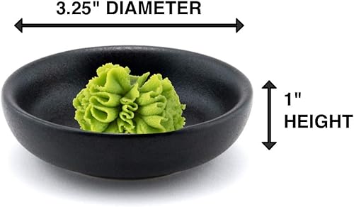 Miniatura 3 de Happy Sale, Juego de vajilla de 6 piezas de platos de sushi de estilo japonés (negro)