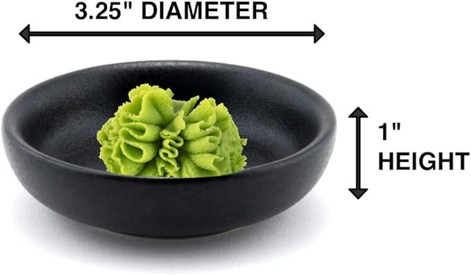 Set 6 Piezas Plato Sushi Japonés Negro Happy Sales miniatura 3