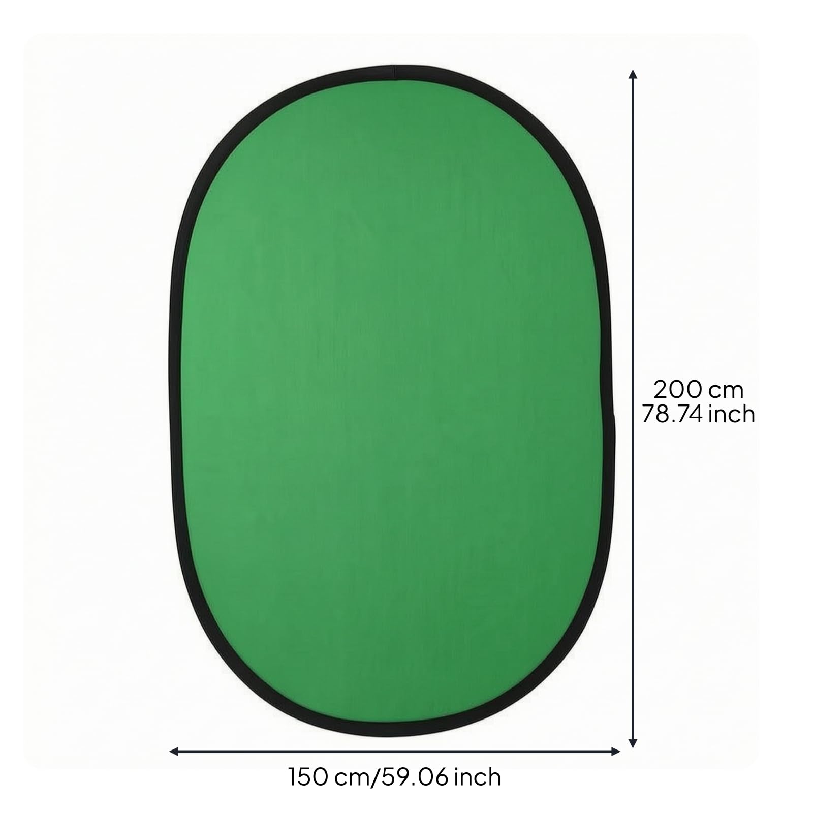 Schermo Verde Pieghevole Portatile Pannello Chiave Cromatica Key Leggero Schermo Verde per Riprese Video, Casa, 150 200cm