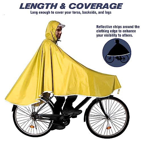 Anyoo Impermeável Rain Poncho Bicicleta Bicicleta Rain Capes Leve Compacto Reutilizável para Adultos