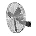 Comfort Zone CZHVW30EX High-Velocity Industrial 2-Speed Oscillating Black Wall Fan with Aluminum Blades and Adjustable Tilt - 30"