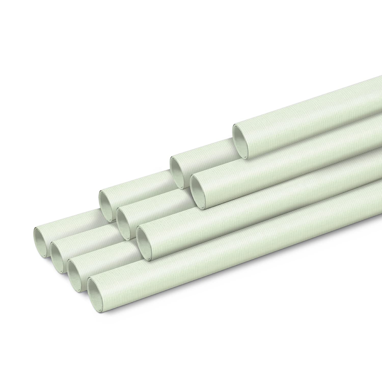 Clairefontaine 95721C - Box of 10 Rolls of Recycled Coloured Kraft - Dimensions: 3x0,70m - Recycled Kraft 65g - Colour: Pimple Green - Gift-Wrapping, Creative