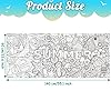 Dvbonike Jumbo Mandala Coloring Poster Giant Summer Color-in Paper Poster DIY Drawing Blank Doodle Art Banner 55.1 x 23.6 inch Tablecloth Wall Decoration, Home School Activity Party Supplies for Kids #1