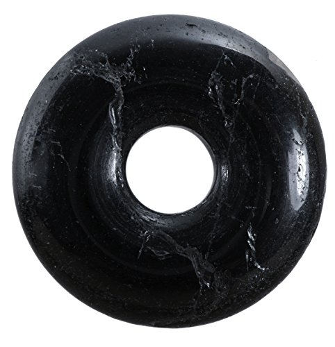 Lebensquelle Plus Schörl Pendentif en Forme de Tourmaline Noir Ø 30 mm