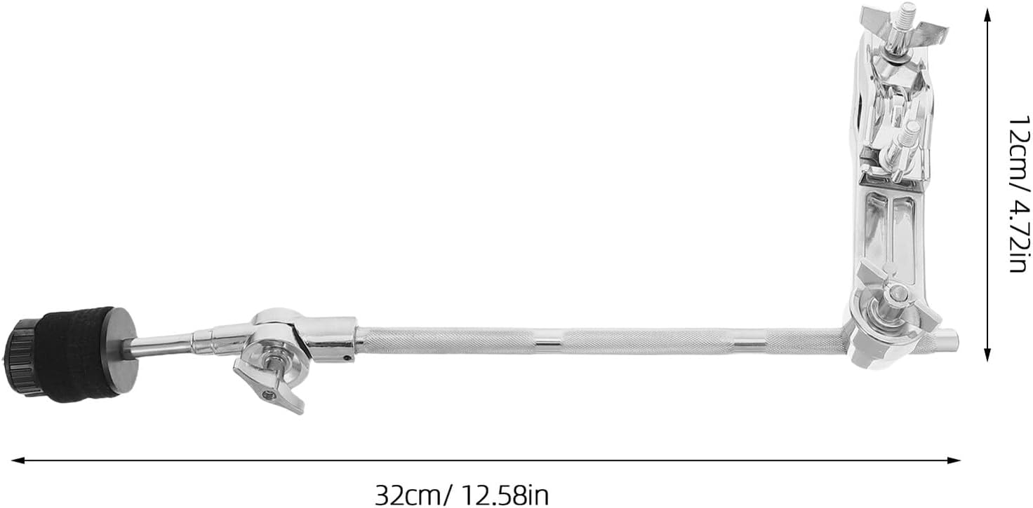 GLEAVI Cymbal Extension Arm 32cm with Mounting Clamp, Boom Arm Holder for Drum Set, Percussion Hardware Mounting Accessory for Bass Drum and Cymbal Stand