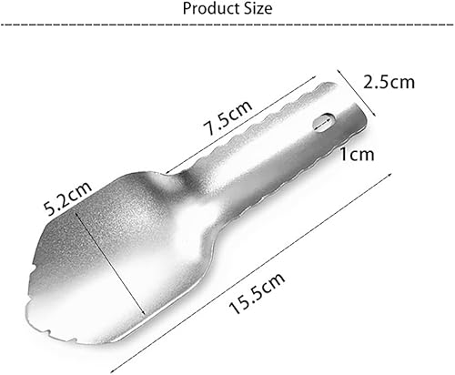 Miniatura 3 de Pala de paleta de mochilero con bolsa de almacenamiento, Pala dentada de mano de jardín, Pala de aluminio ultraligero para acampar al aire libre,