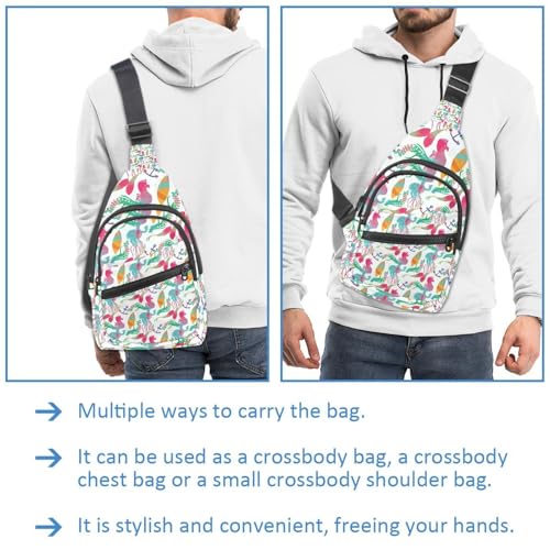 Sac à bandoulière imperméable contre la pluie avec motif algues