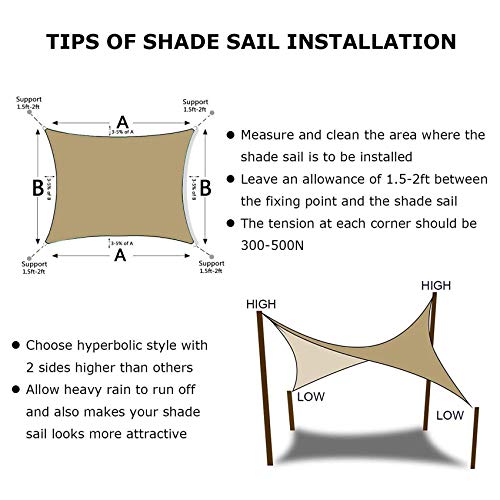 Jetevios Waterproof 10’×10’× 10’ Triangle Solid Sun Shade Sail Canopy Uv Resistant For Outdoor Patio Garden Backyard Black #TOP4