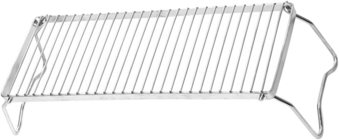 Totority Grill Pot Bracket Stainless Steel Furnace End Holder for Barbecue Grill Camping Rack Outdoor Supply Bbq Rack