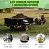ATV/UTV Three-Way Hitch, Heavy Duty Universal ATV Hitch Attachments, Receiver Hitch Lawn Mover Hitch