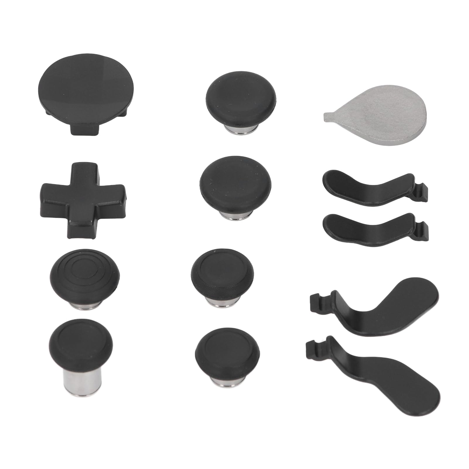 Jopwkuin Paquete de Componentes de Controlador de Juego Negro para Controller Series 2, Juego de Repuesto de Palancas Magnéticas y Paletas, Ideal para Jugadores Profesionales, Acero Inoxidable