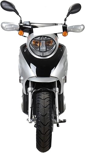 Miniatura 2 de X-PRO Oahu - Ciclomotor de 50 cc con ruedas de aluminio de 12 pulgadas, maletero trasero, eléctricoarranque de patada! Faro grande (negro)