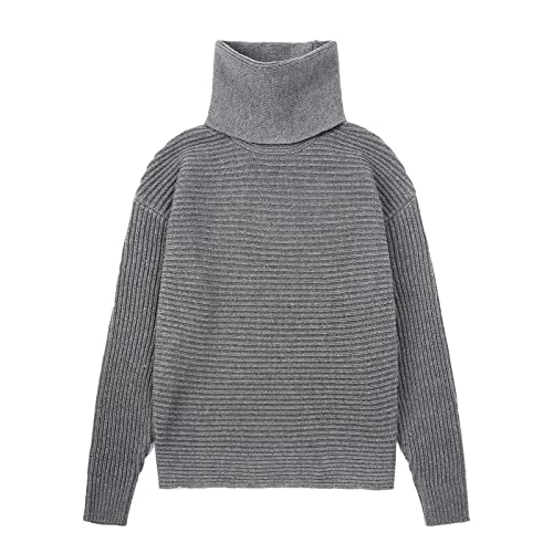 chouyatou Women's Turtleneck 2 Piece Outfits Ribbed Knit Sweater Midi Pencil Skirt Set2