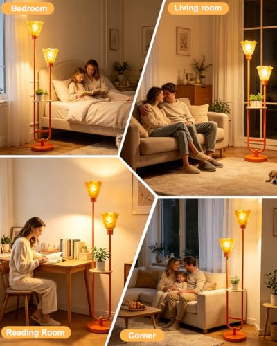 Image of Lightdot Globe Floor Lamp with LED Bulbs Included, Dimmable Floor Lamps,Unique Modern Standing Tall Lamp for Bedroom Living Room /Sofa Beside /Corner Decor-Gold