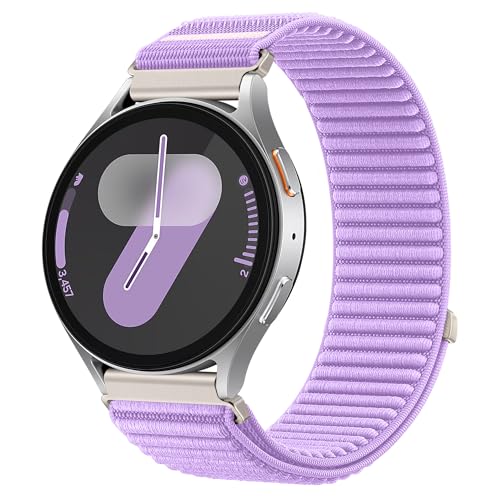 Image of XMUXI 20mm Watch Strap Nylon Compatible with Galaxy Watch 7 /6 /5 /4 40mm 44mm Straps,Compatible with Huawei Watch GT3 42mm /Forerunner 165 /Vivoactive 6 /5 /3 with One Click Metal Connector(NO WATCH)