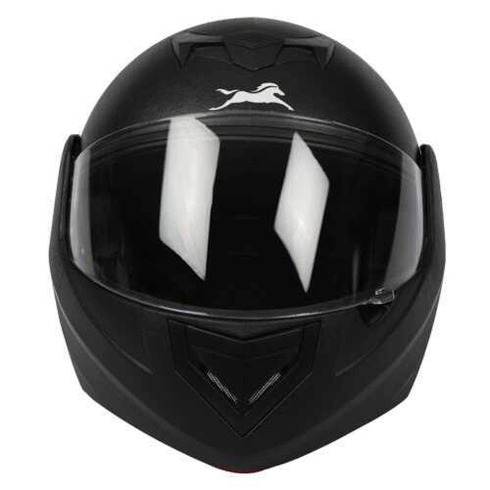 TVS Full Face Motorbike Helmet, ISI DOT Certified, Clear Visor, Black, Size XL, for Men and Women-image-28