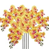 Impression 3D Phalaenopsis : orchidées d'intérieur au toucher réel. Ce spray pour orchidées imite les teintes vibrantes et la texture naturelle des orchidées vivantes. Les subtiles variations de couleurs sur chaque pétale donnent à la fausse orchidée un aspect réaliste et naturel. Pas de décoloration, reste fraîche et jolie tout le temps.